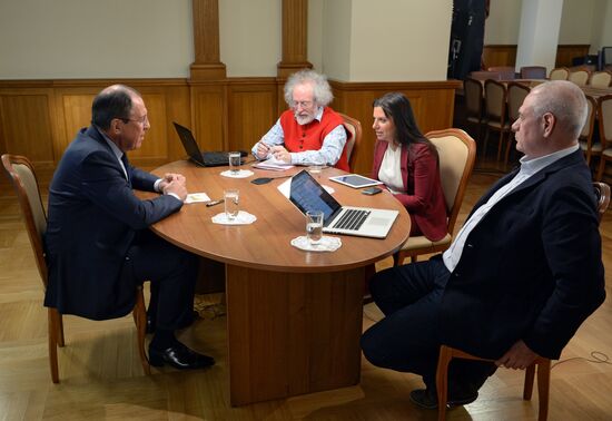 Foreign Minister Sergey Lavrov gives interview to Ekho Moskvy, Govorit Moskva