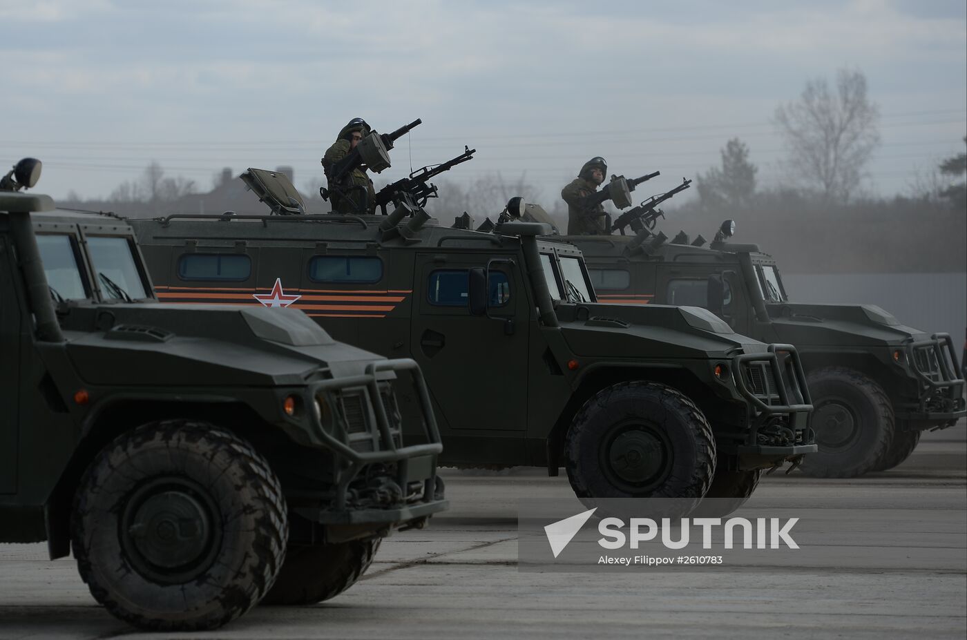 Joint training of soldier formations and mechanized units for Victory Parade