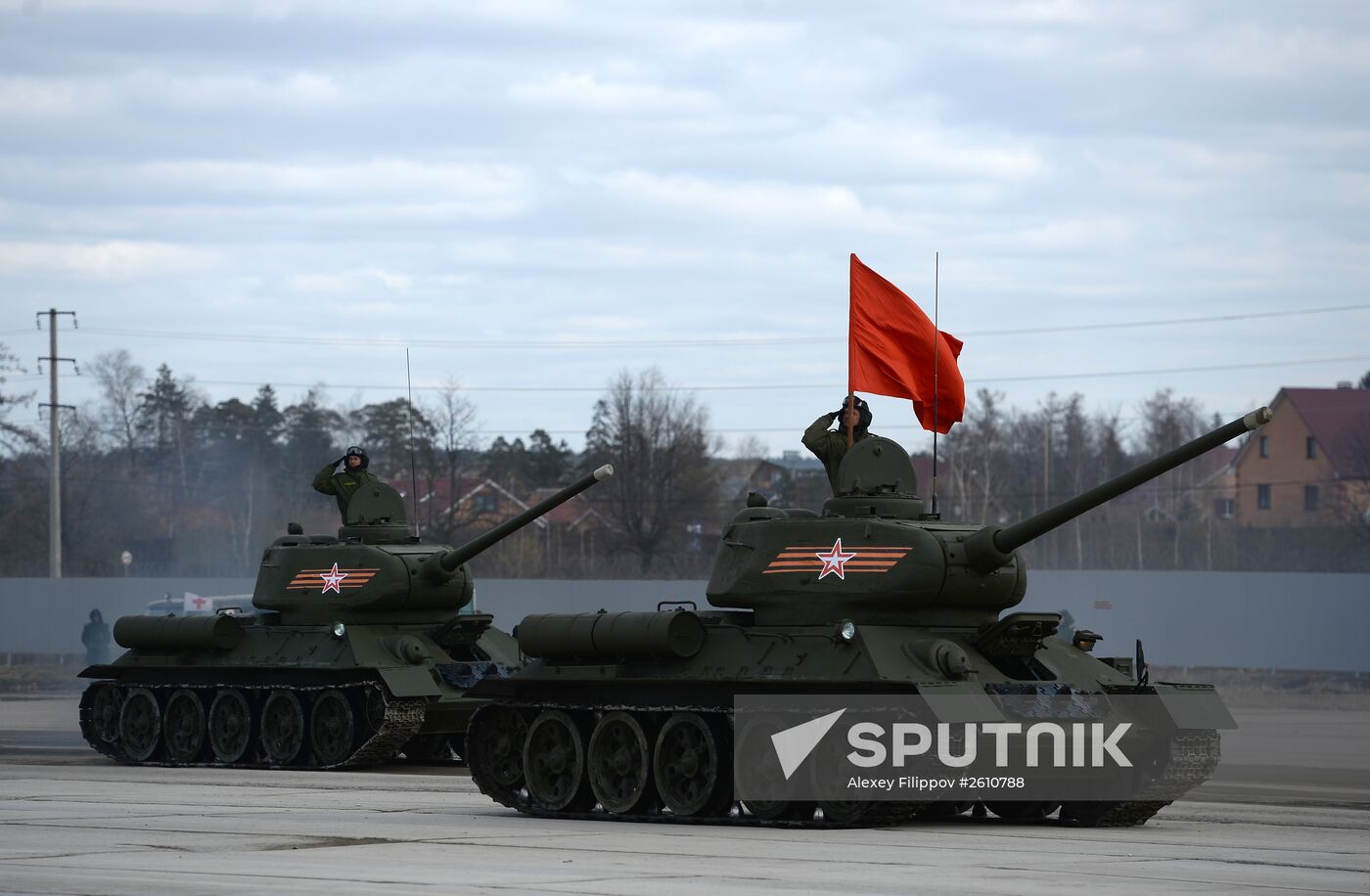 Joint training of soldier formations and mechanized units for Victory Parade