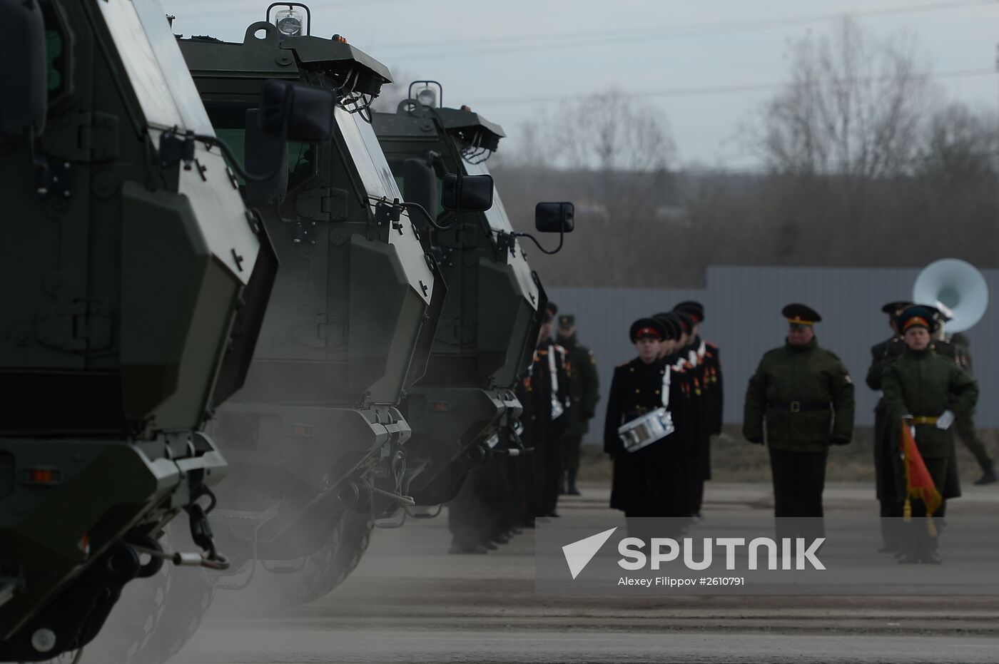 Joint training of soldier formations and mechanized units for Victory Parade