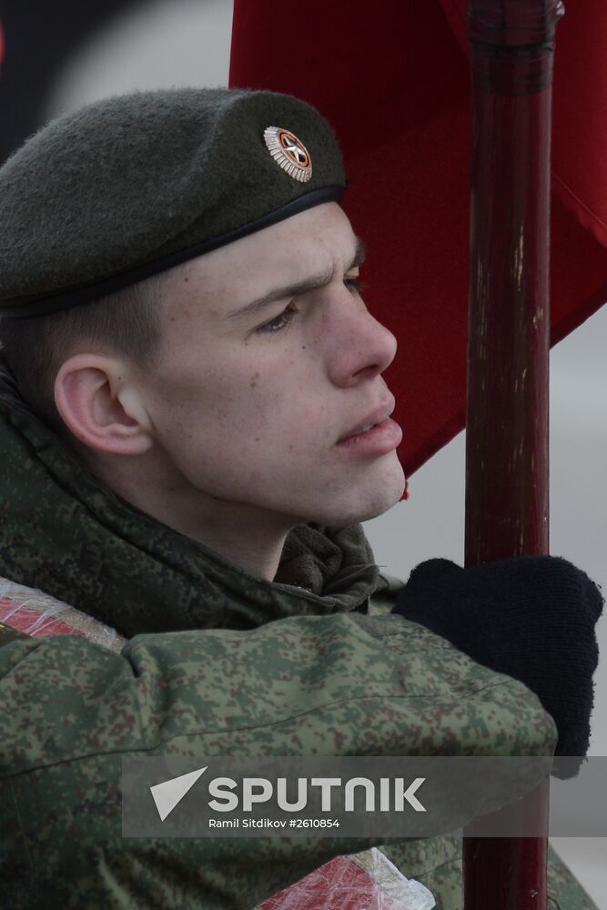 Joint training of soldier formations and mechanized units for Victory Parade