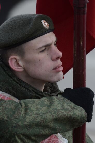 Joint training of soldier formations and mechanized units for Victory Parade
