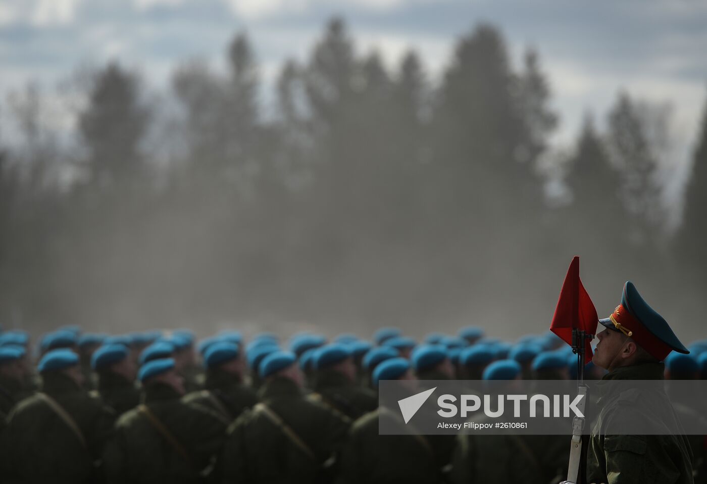 Joint training of soldier formations and mechanized units for Victory Parade