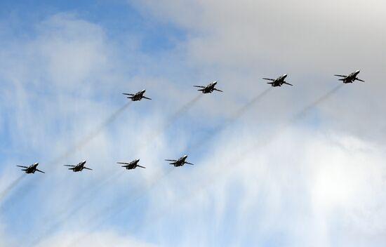 Joint training of soldier formations and mechanized units for Victory Parade