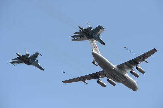 Joint training of soldier formations and mechanized units for Victory Parade
