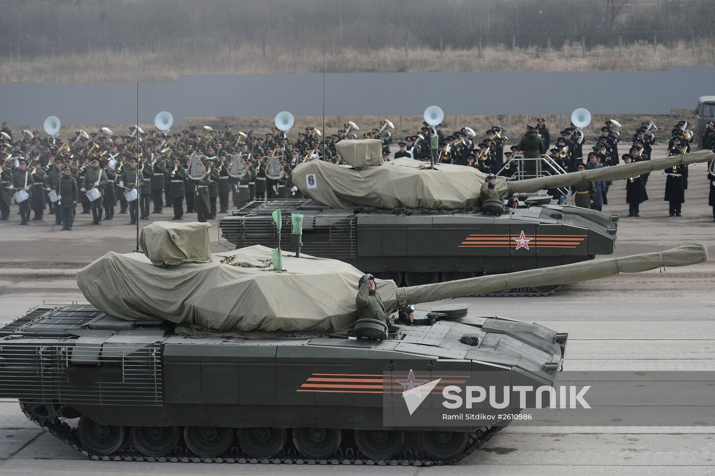 Joint training of soldier formations and mechanized units for Victory Parade