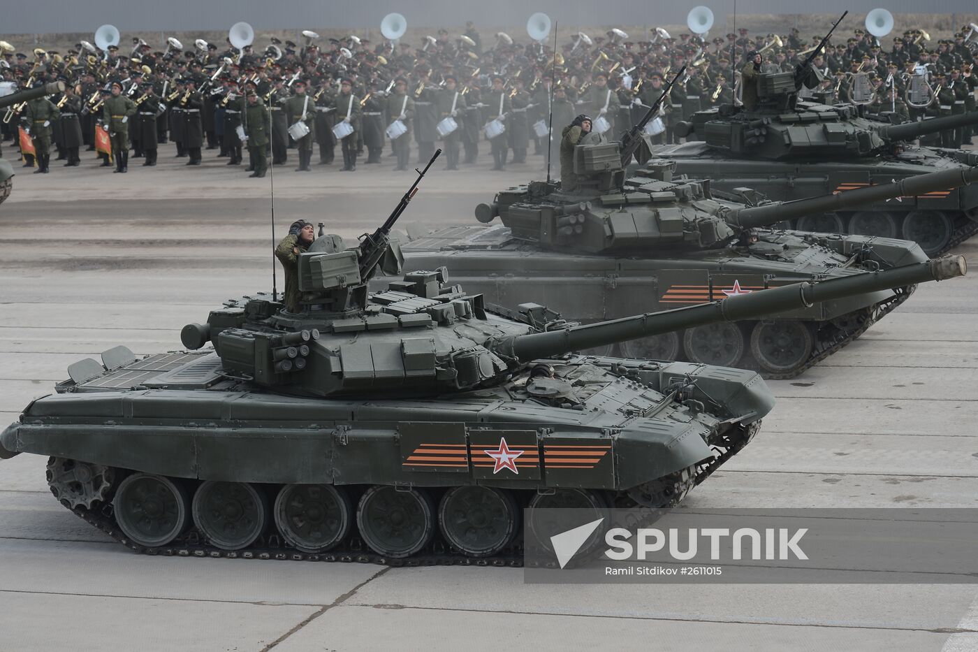Joint training of soldier formations and mechanized units for Victory Parade