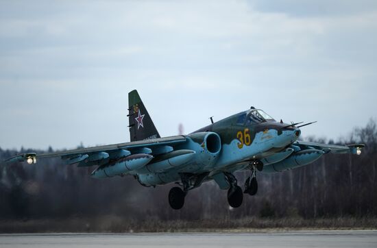 Preparations for air show as part of Victory Day Parade