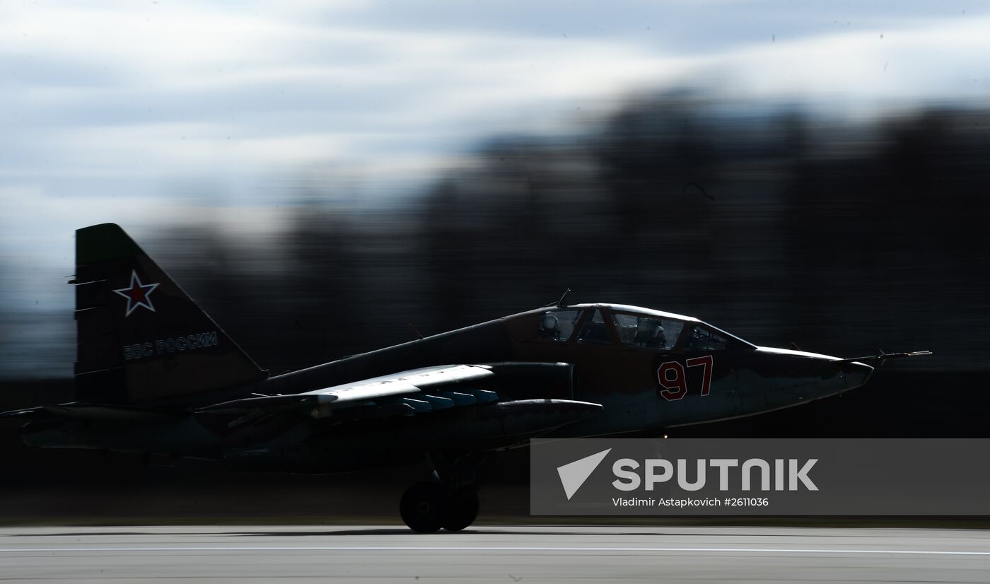 Preparations for air show as part of Victory Day Parade