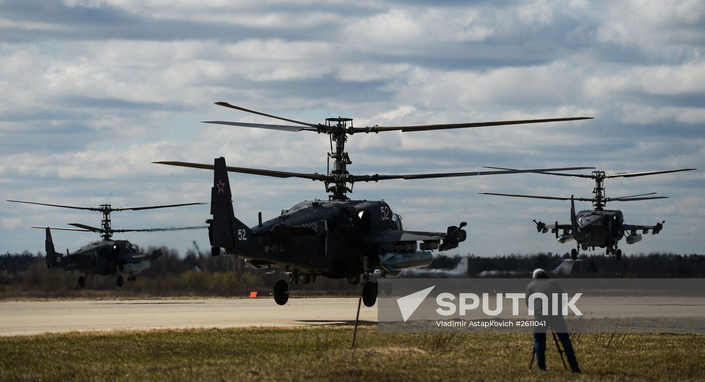 Preparations for air show as part of Victory Day Parade