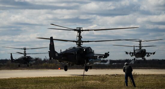 Preparations for air show as part of Victory Day Parade