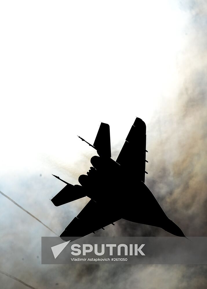 Preparations for air show as part of Victory Day Parade