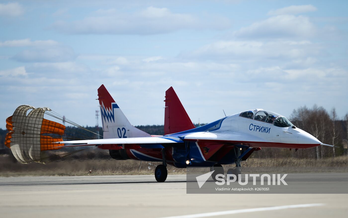 Preparations for air show as part of Victory Day Parade