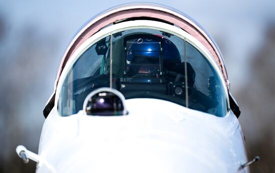 Preparations for air show as part of Victory Day Parade