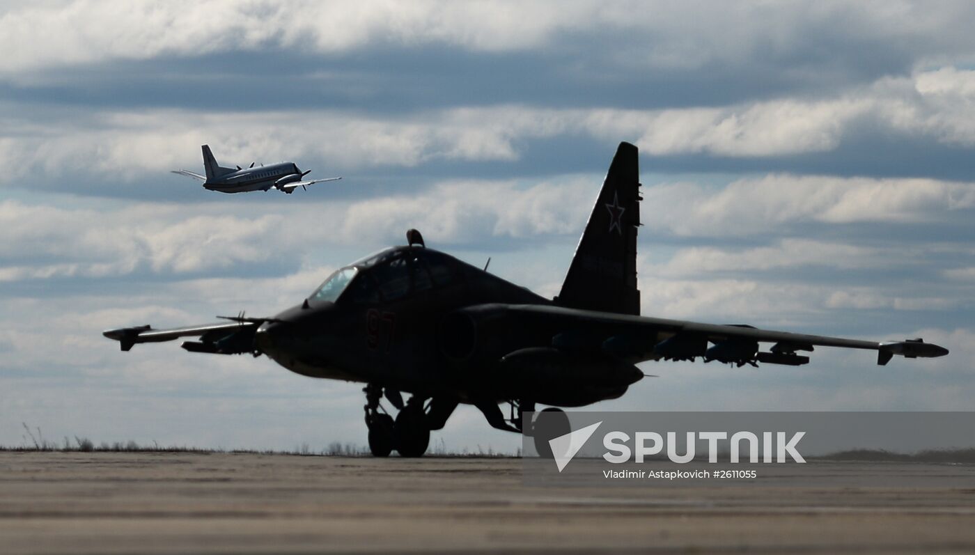 Preparations for air show as part of Victory Day Parade