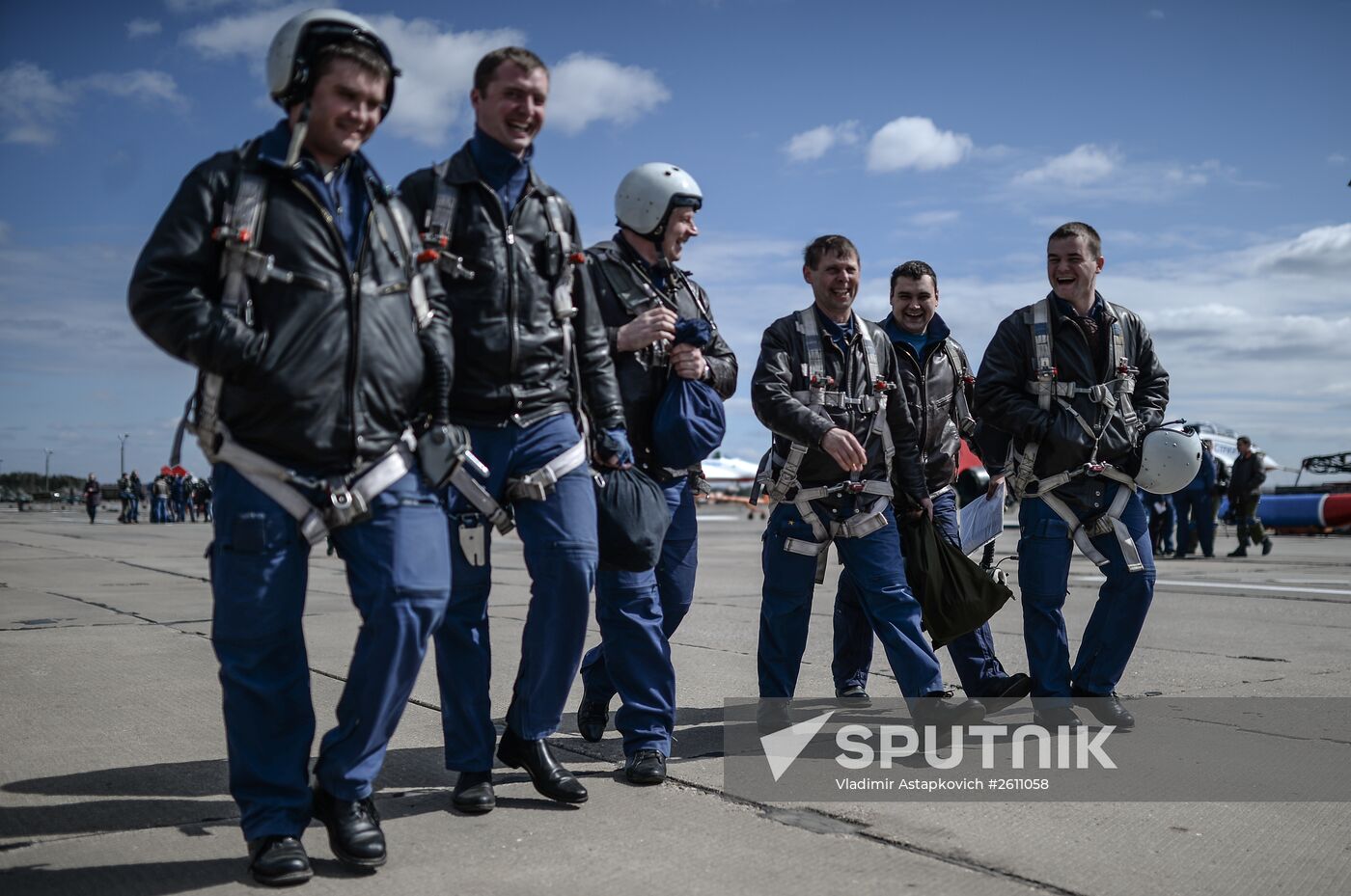 Preparations for air show as part of Victory Day Parade