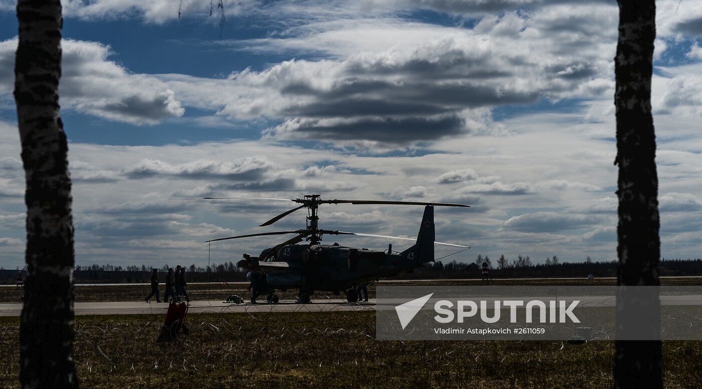 Preparations for air show as part of Victory Day Parade