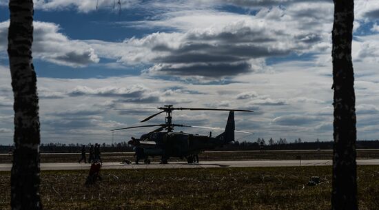 Preparations for air show as part of Victory Day Parade