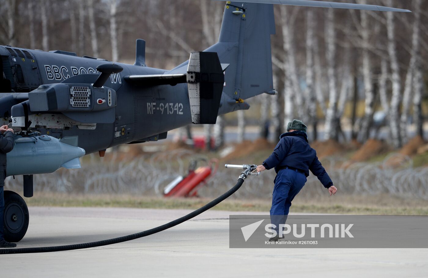 Preparations for air show as part of Victory Day Parade