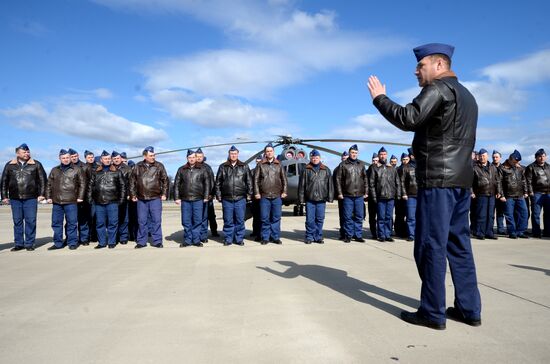 Preparations for air show as part of Victory Day Parade