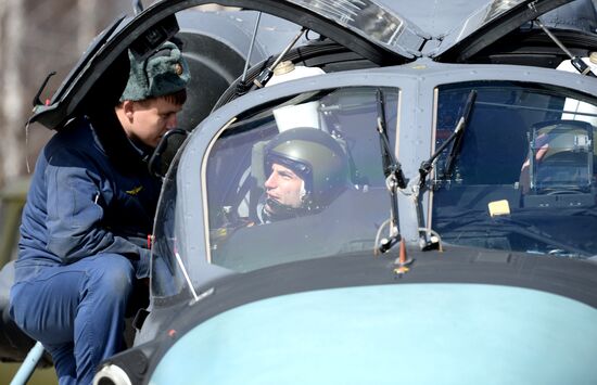 Preparations for air show as part of Victory Day Parade