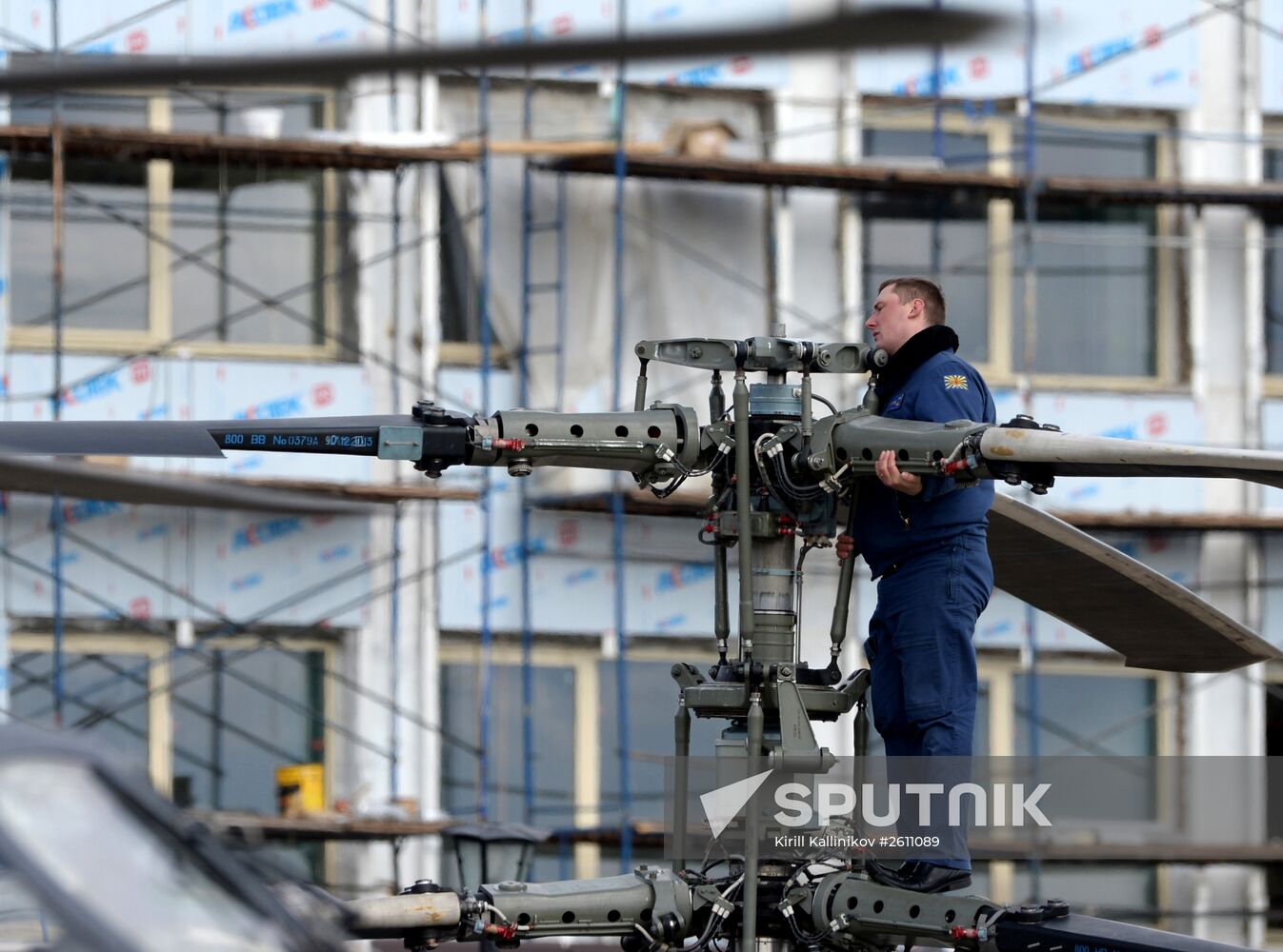 Preparations for air show as part of Victory Day Parade