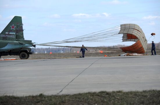 Preparations for air show as part of Victory Day Parade