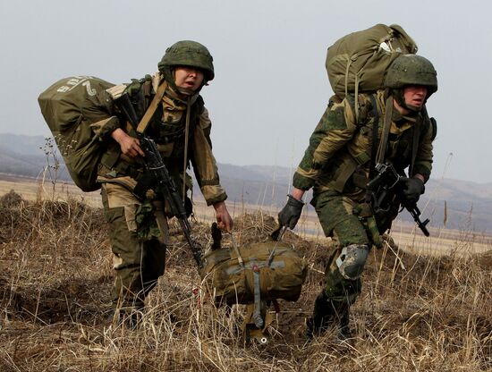 Pacific Fleet Naval Infantry battalion tactical exercises in Primorsky Territory