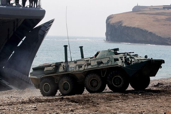 Pacific Fleet Naval Infantry battalion tactical exercises in Primorsky Territory