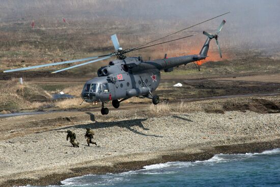 Pacific Fleet Naval Infantry battalion tactical exercises in Primorsky Territory