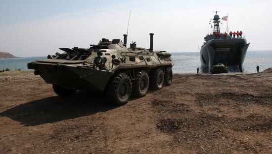 Pacific Fleet Naval Infantry battalion tactical exercises in Primorsky Territory