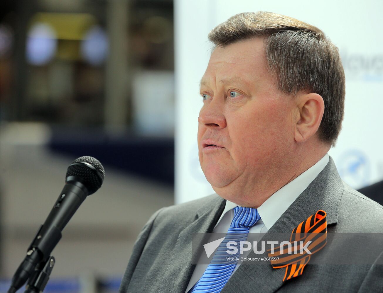 Opening of multimedia exhibition "Victory! 70th Anniversary" at Vnukovo Airport