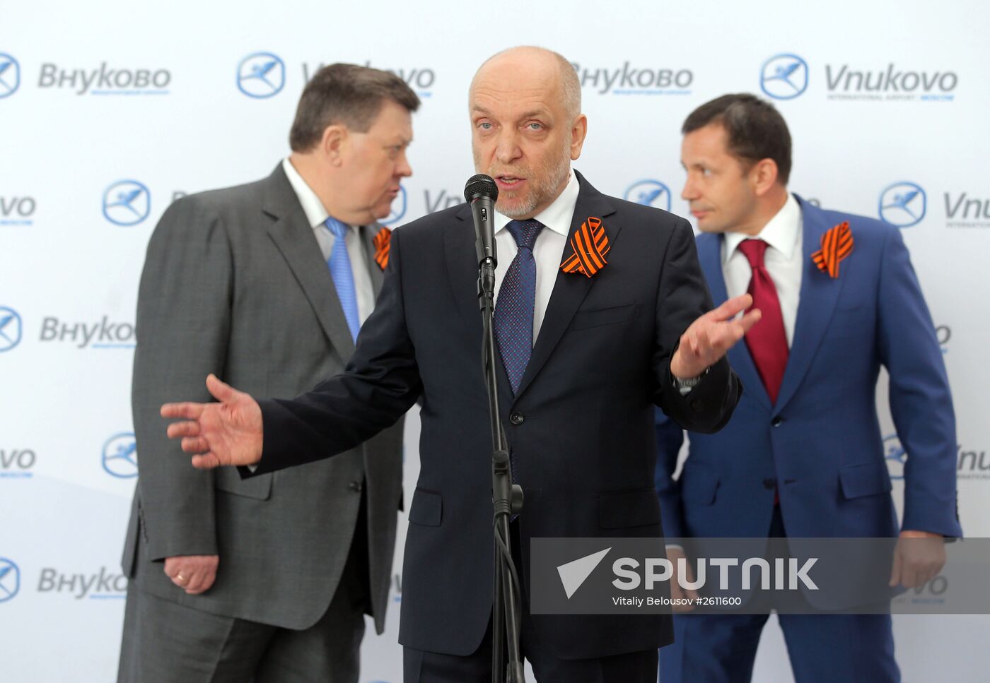 Opening of multimedia exhibition "Victory! 70th Anniversary" at Vnukovo Airport