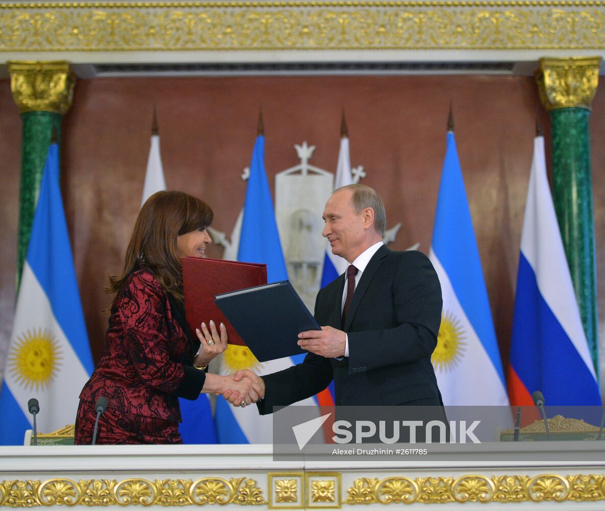 Russian President Vladimir Putin's meeting with President of Argentina Cristina Fernández de Kirchner