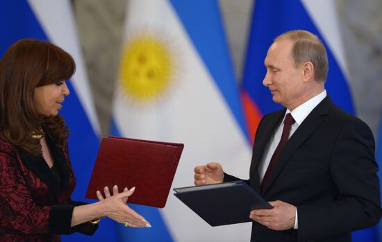 Russian President Vladimir Putin's meeting with President of Argentina Cristina Fernández de Kirchner