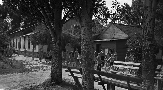 School children on summer vacation