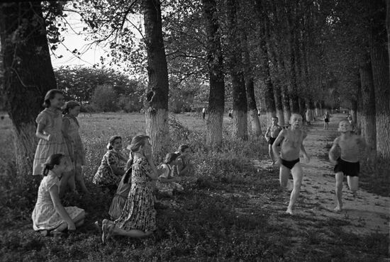 School children on summer vacation