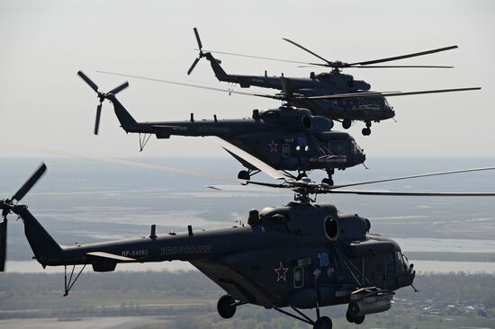 Victory Parade rehearsal in Rostov-on-Don