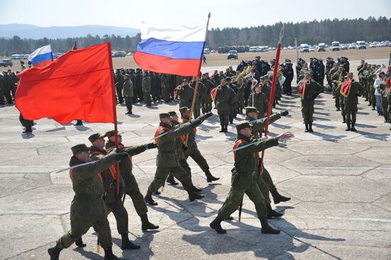 Victory Day parade rehearsal in Chita