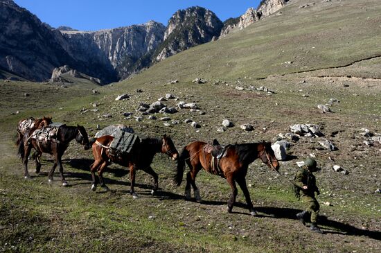 Brigade tactical drill in North Ossetia-Alania