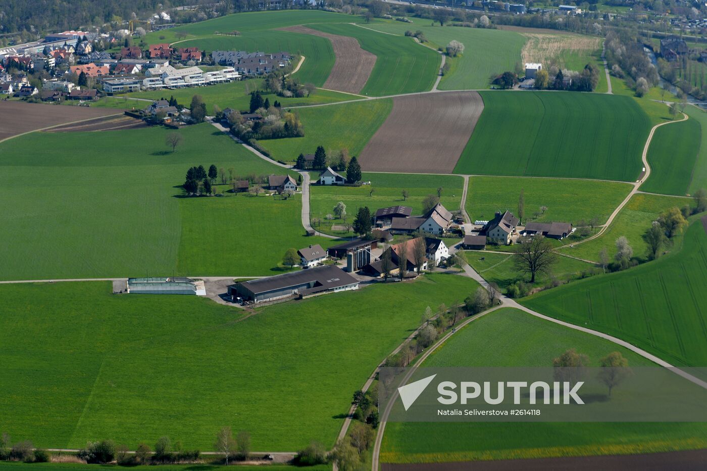 Aerial view of Switzerland
