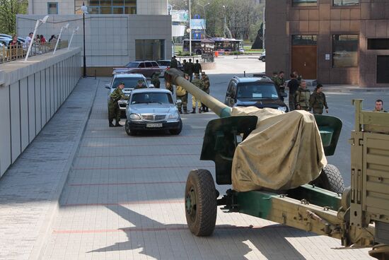 Preparations for Victory Parade in Donetsk