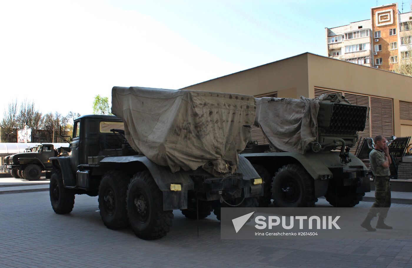 Preparations for Victory Parade in Donetsk