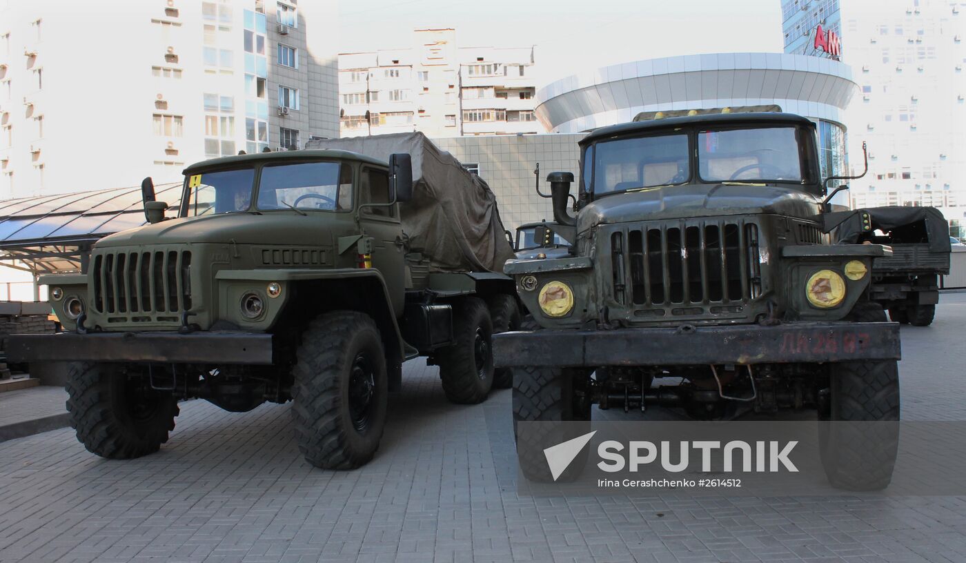 Preparations for Victory Parade in Donetsk
