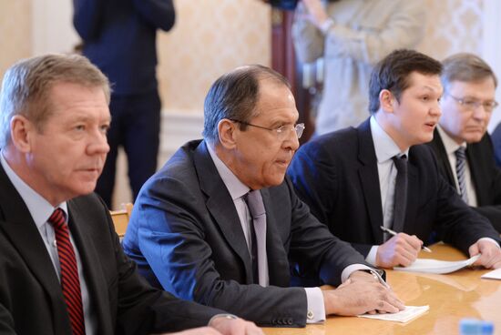 Russian Foreign Minister Sergey Lavrov meets with the Elders