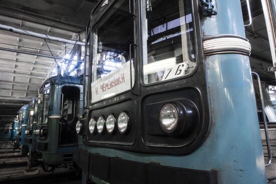 Moscow underground railway carriages' washing and disinfection system