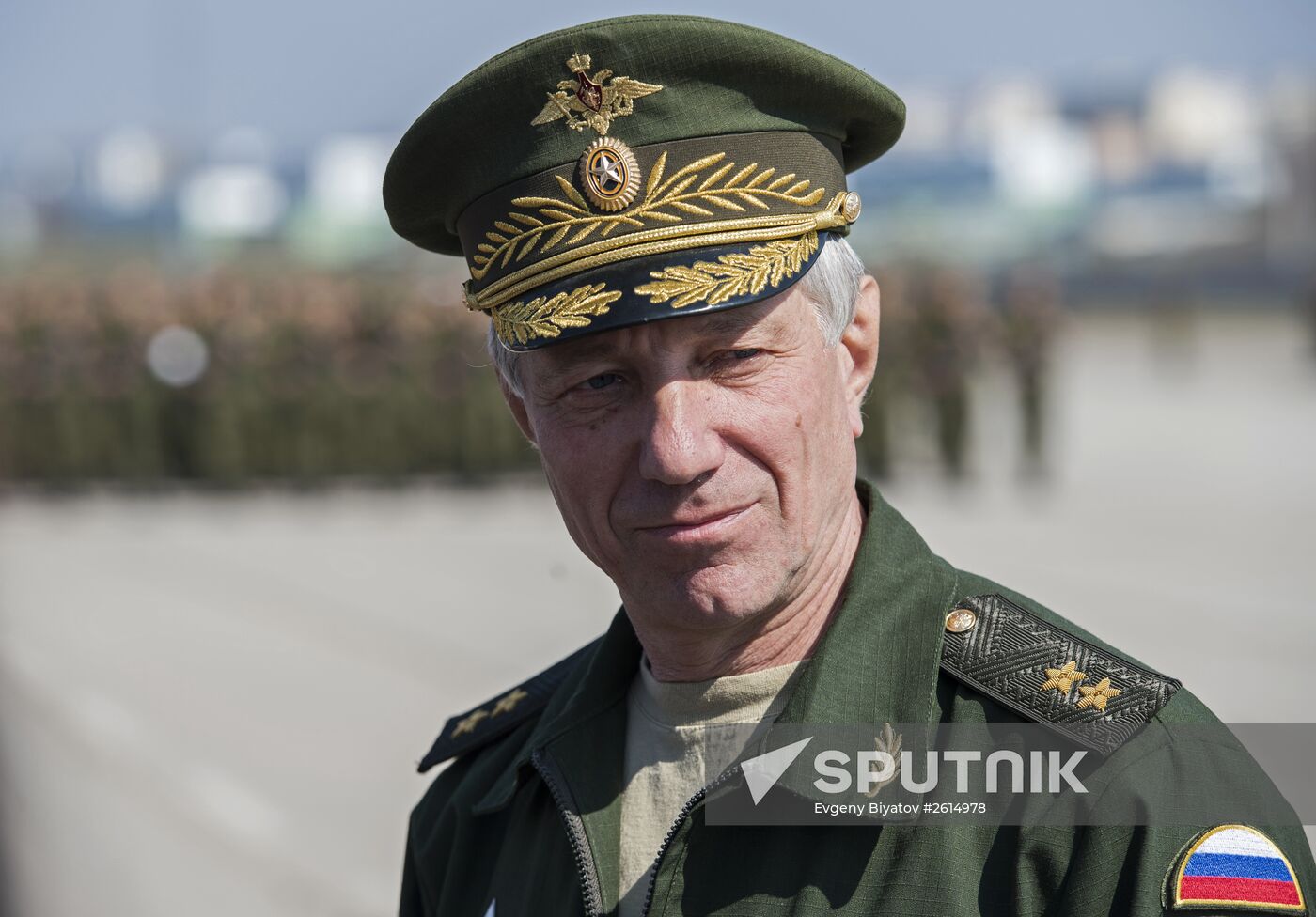 Victory Parade rehearsal by Moscow Garrison's Military Orchestra