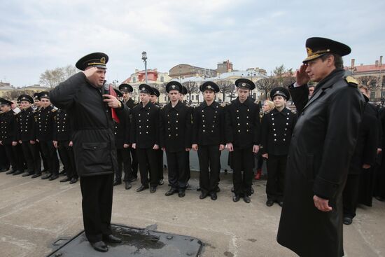 Send-off ceremony for Mir sailing ship's training voyage