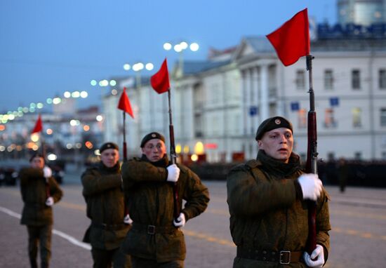 Victory Day parade rehearsal in Yekaterinburg