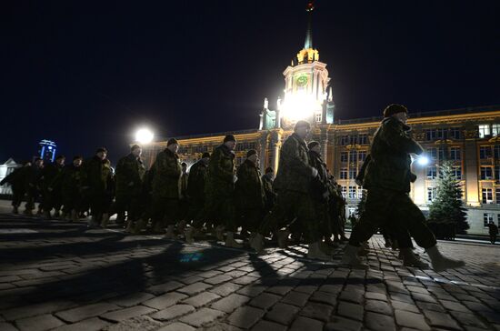 Victory Day parade rehearsal in Yekaterinburg